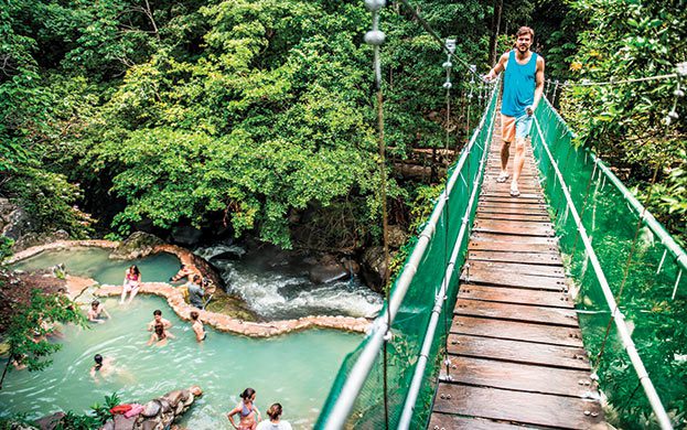 Rincón-de-la-Vieja adventure-Hotel-Hacienda-Guachipelín-hot-springs-and-hanging-bridge