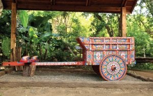 Atração cultural na Costa Rica Diamante-casita-boi-cart-costa-rica-cultura