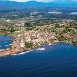 Aerial view of downtown Limon Costa Rica