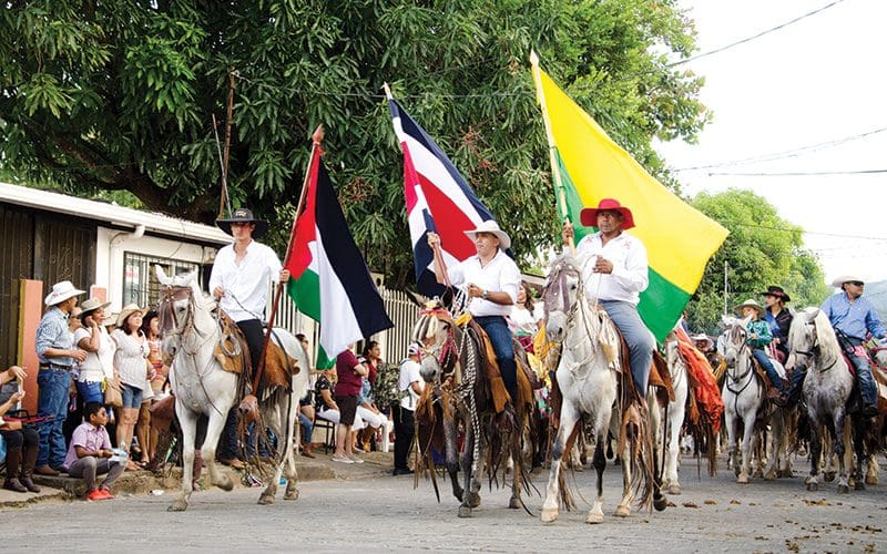 horses in the fiestas in costa rica