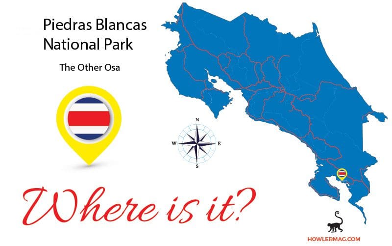 map of costa rica piedras blancas national park