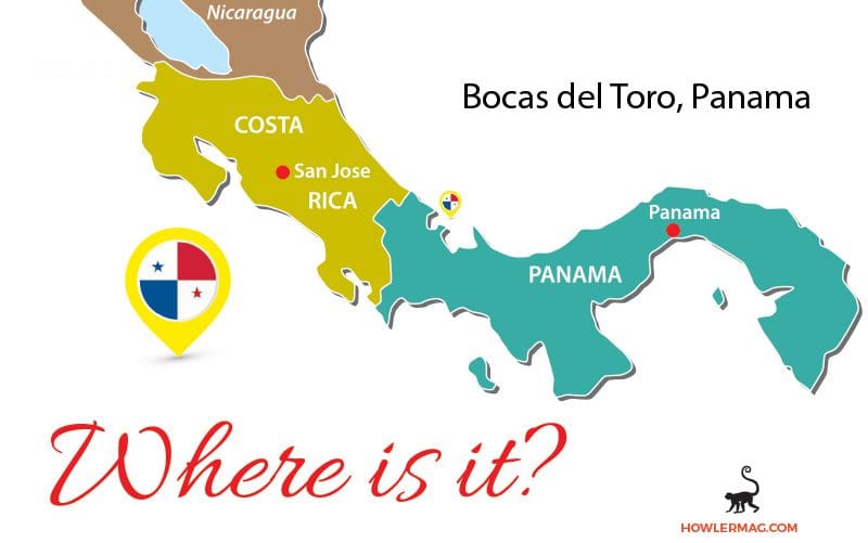 map of panama bocas del toro