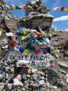 . where shrines memorialize the climbers who did not survive their expedition