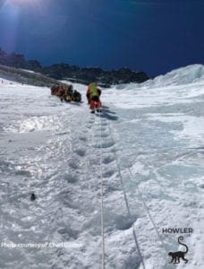 steiler Aufstieg auf den Mount Everest